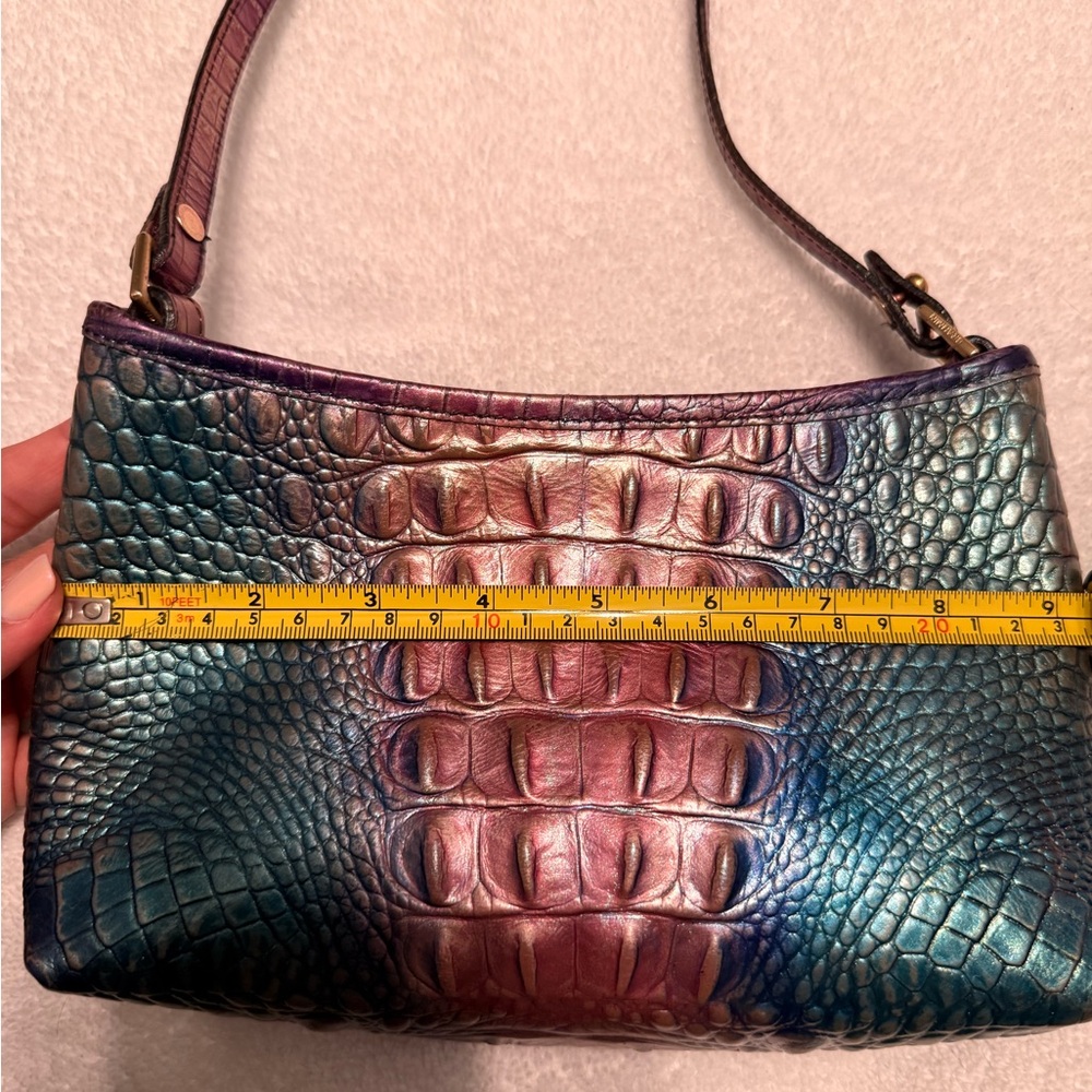 Brahmin Anytime Mini Shoulder Bag Multicolor Croc Leather (Well Loved) - Picture 3 of 7